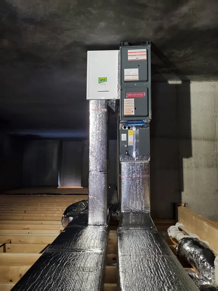 Ductwork run, AirPrime installation