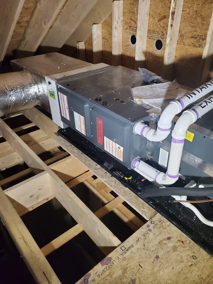Horizontal air handler, AirPrime installation